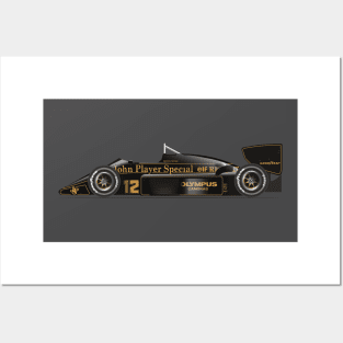 Ayrton Senna's Lotus 97T Illustration Posters and Art